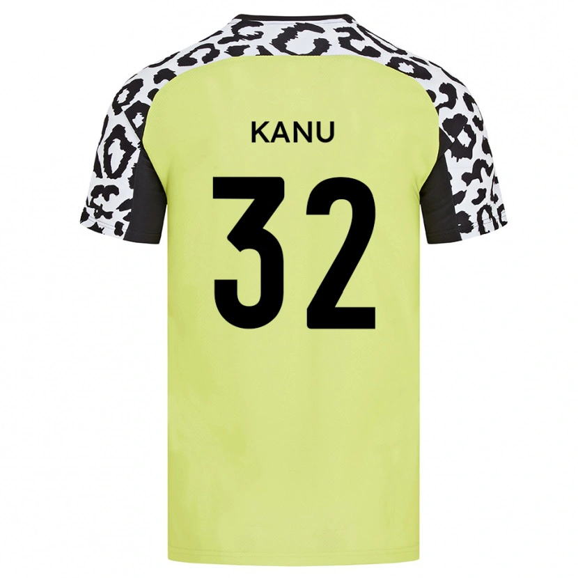 Danxen Kvinnor Abraham Kanu #32 Fluorescerande Gul Hemmatröja Matchtröjor 2025/26 Tröjor T-Tröja