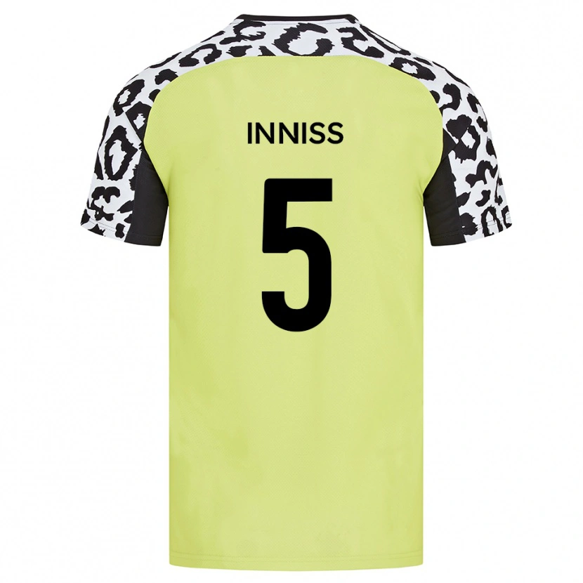 Danxen Kvinnor Ryan Inniss #5 Fluorescerande Gul Hemmatröja Matchtröjor 2025/26 Tröjor T-Tröja