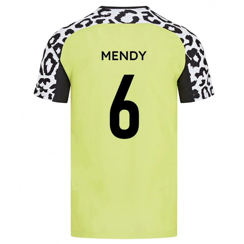 Danxen Kvinnor Laurent Mendy #6 Fluorescerande Gul Hemmatröja Matchtröjor 2025/26 Tröjor T-Tröja