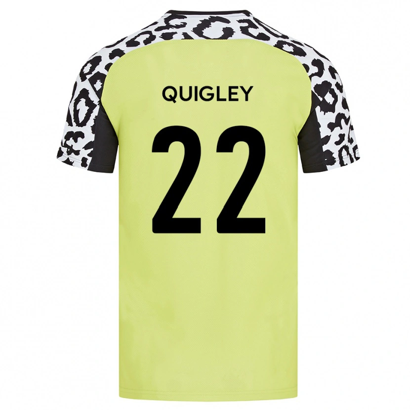 Danxen Kvinnor Joe Quigley #22 Fluorescerande Gul Hemmatröja Matchtröjor 2025/26 Tröjor T-Tröja