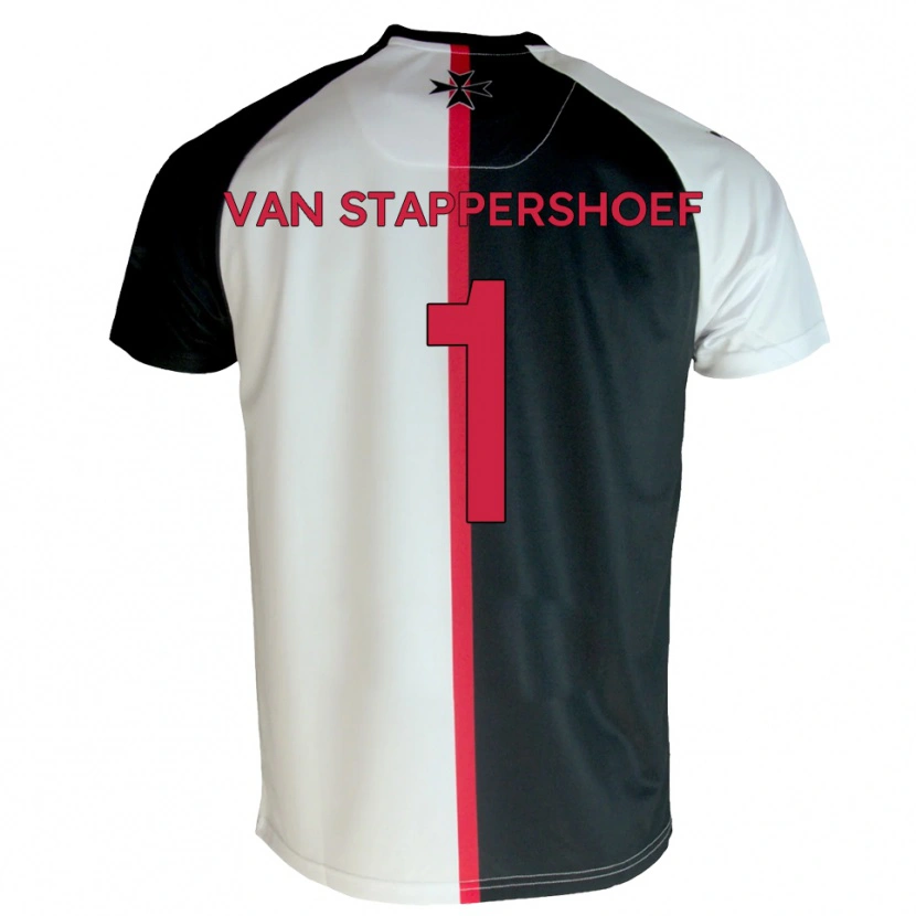 Danxen Kvinnor Jordi Van Stappershoef #1 Vit Svart Hemmatröja Matchtröjor 2025/26 Tröjor T-Tröja