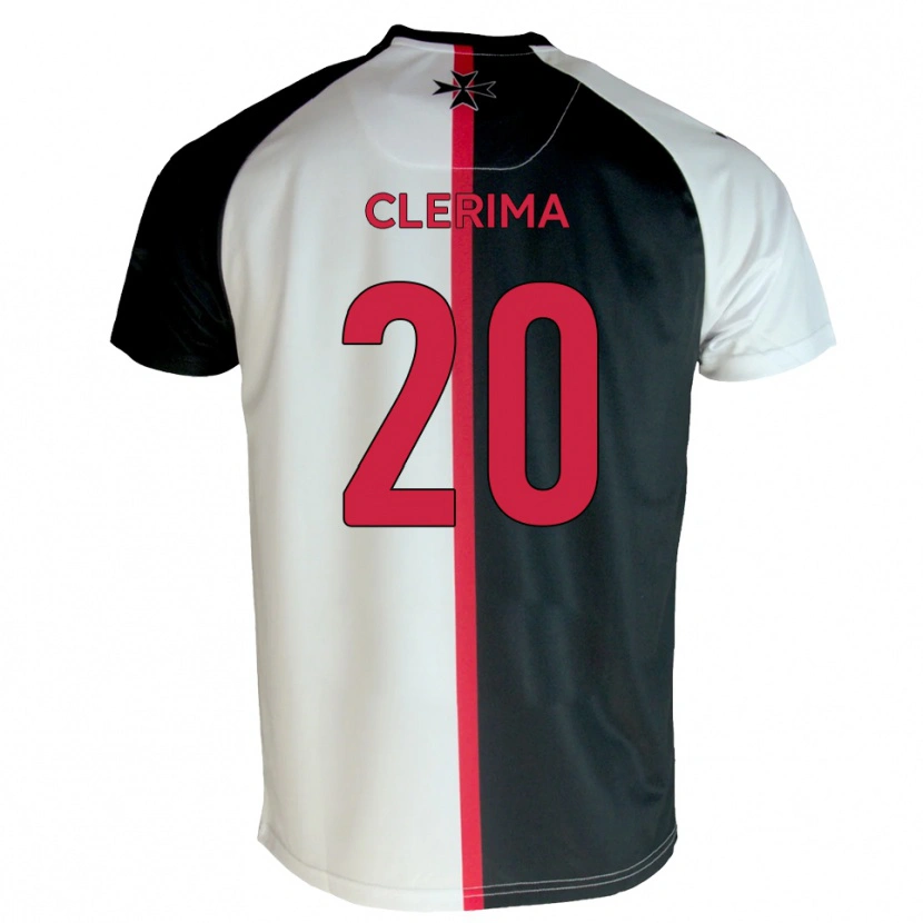 Danxen Kvinnor Remy Clerima #20 Vit Svart Hemmatröja Matchtröjor 2025/26 Tröjor T-Tröja