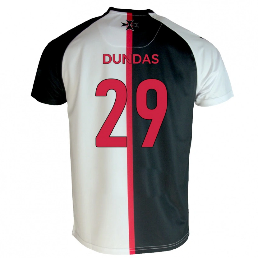 Danxen Kvinnor Jadyn Dundas #29 Vit Svart Hemmatröja Matchtröjor 2025/26 Tröjor T-Tröja