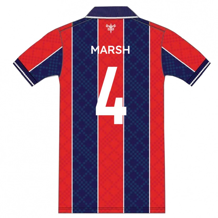 Danxen Kvinnor George Marsh #4 Röd Marin Hemmatröja Matchtröjor 2025/26 Tröjor T-Tröja