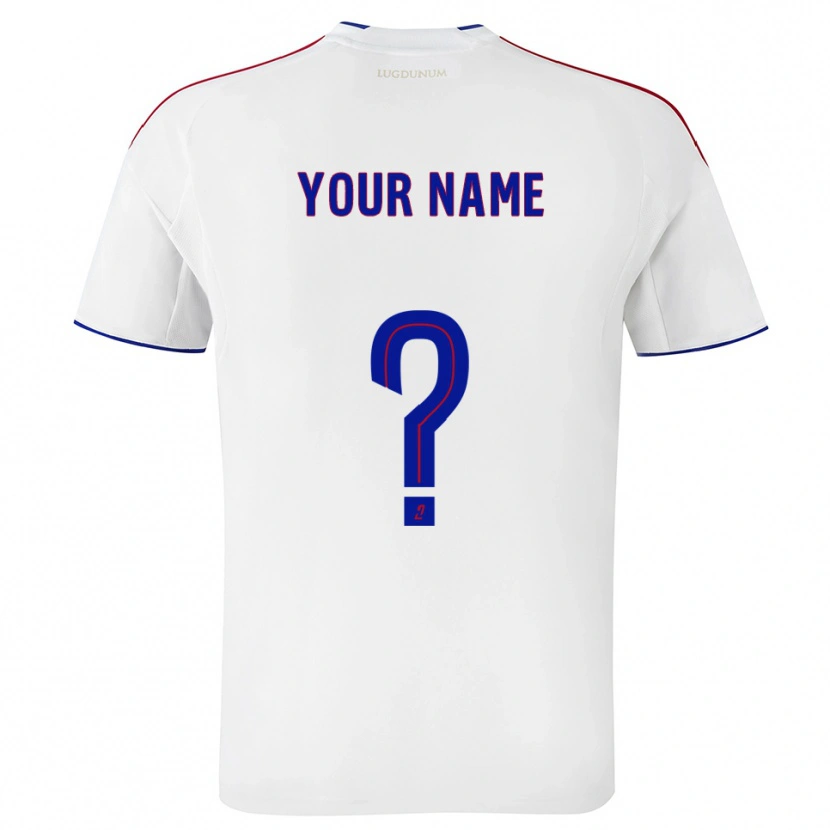 Danxen Kvinnor Ditt Namn #0 Vit Röd Hemmatröja Matchtröjor 2025/26 Tröjor T-Tröja