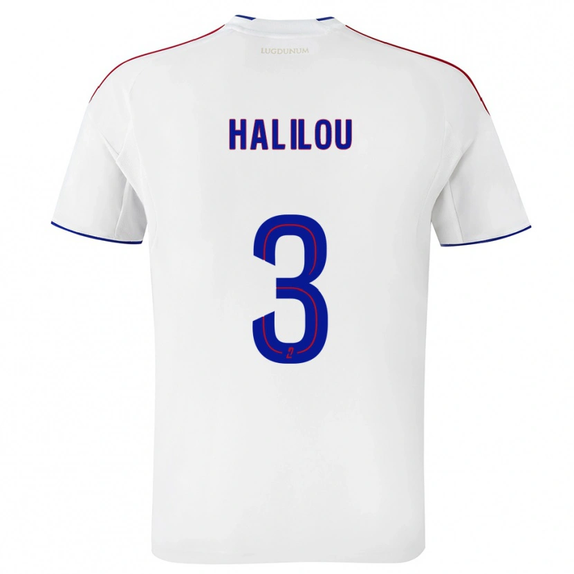 Danxen Kvinnor Ibrahim Halilou #3 Vit Röd Hemmatröja Matchtröjor 2025/26 Tröjor T-Tröja