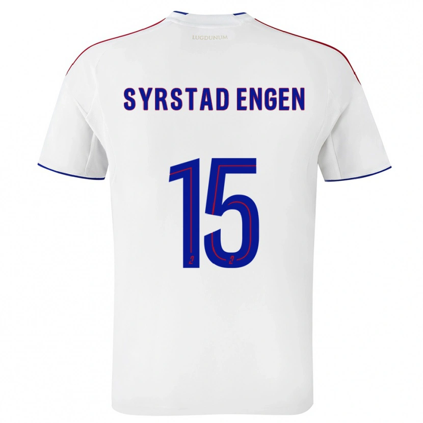 Danxen Kvinnor Ingrid Syrstad Engen #15 Vit Röd Hemmatröja Matchtröjor 2025/26 Tröjor T-Tröja