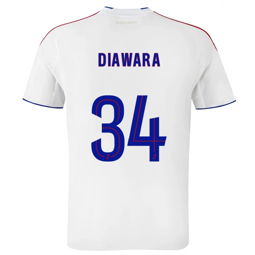 Danxen Kvinnor Mahamadou Diawara #34 Vit Röd Hemmatröja Matchtröjor 2025/26 Tröjor T-Tröja