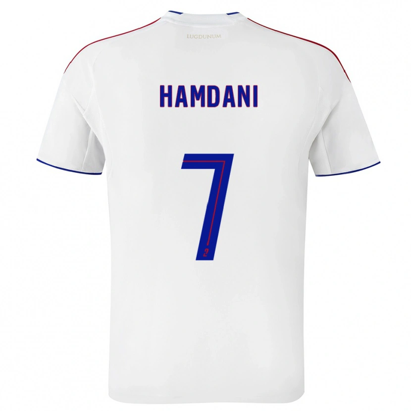 Danxen Kvinnor Adil Hamdani #7 Vit Röd Hemmatröja Matchtröjor 2025/26 Tröjor T-Tröja