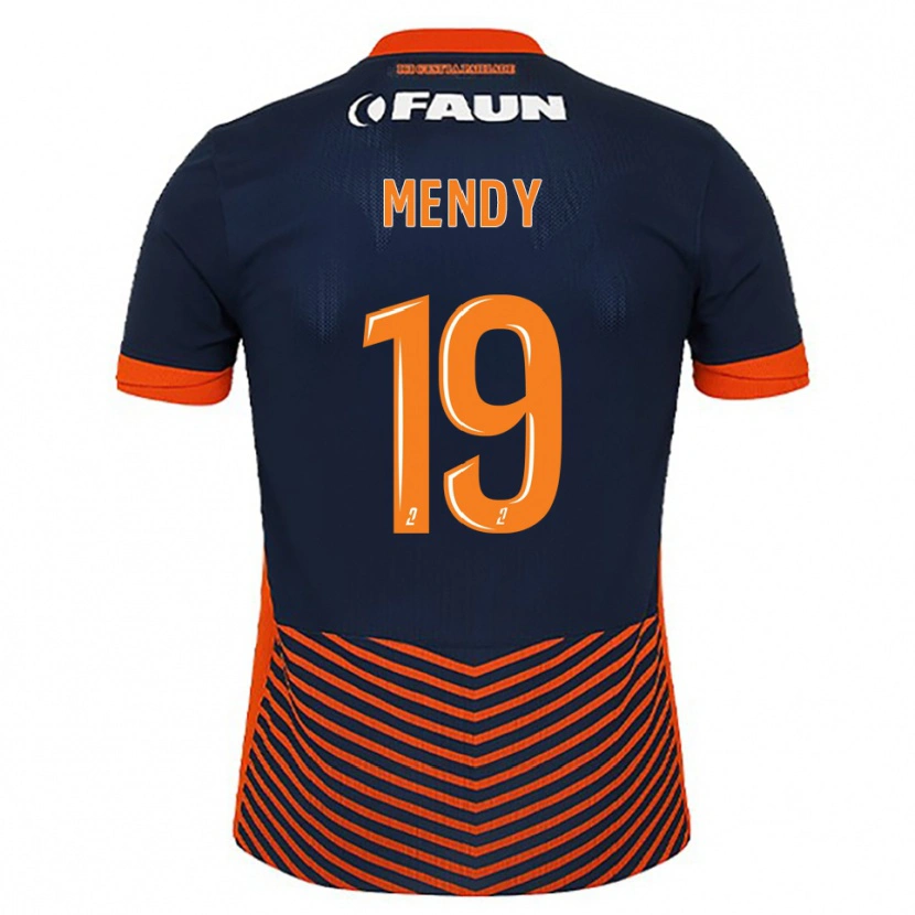 Danxen Kvinnor Alexandre Mendy #19 Midnattsblå Orange Hemmatröja Matchtröjor 2025/26 Tröjor T-Tröja