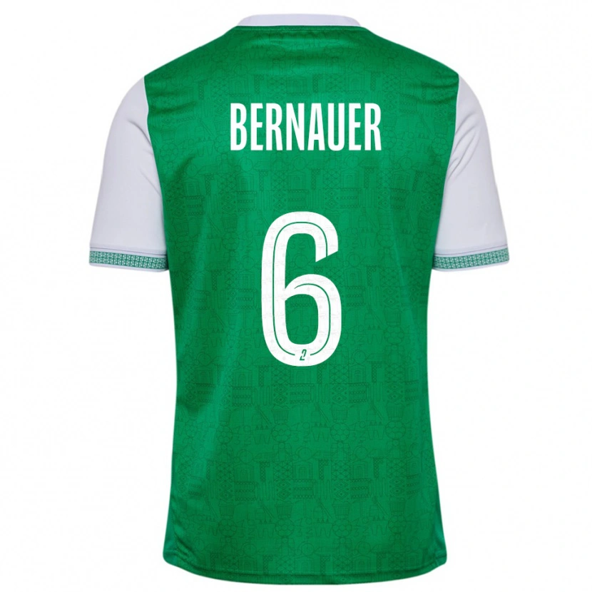 Danxen Kvinnor Maxime Bernauer #6 Grön Vit Hemmatröja Matchtröjor 2025/26 Tröjor T-Tröja
