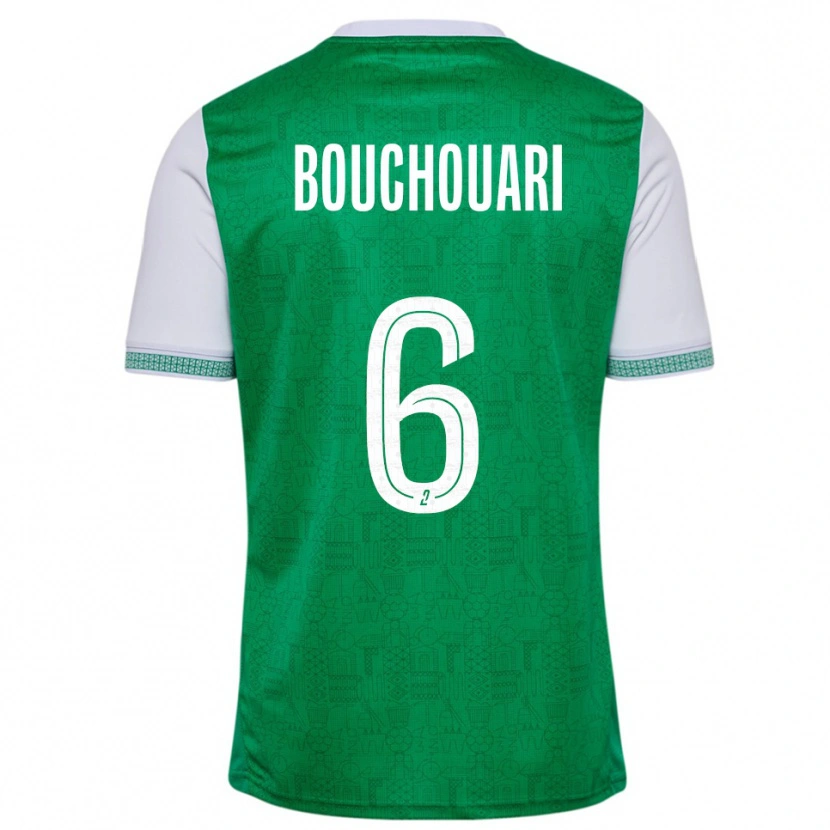 Danxen Kvinnor Benjamin Bouchouari #6 Grön Vit Hemmatröja Matchtröjor 2025/26 Tröjor T-Tröja