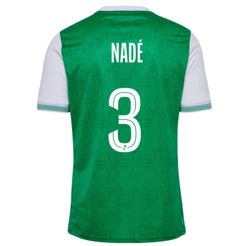 Danxen Kvinnor Mickaël Nadé #3 Grön Vit Hemmatröja Matchtröjor 2025/26 Tröjor T-Tröja