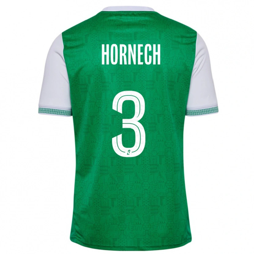 Danxen Kvinnor Ewan Hornech #3 Grön Vit Hemmatröja Matchtröjor 2025/26 Tröjor T-Tröja