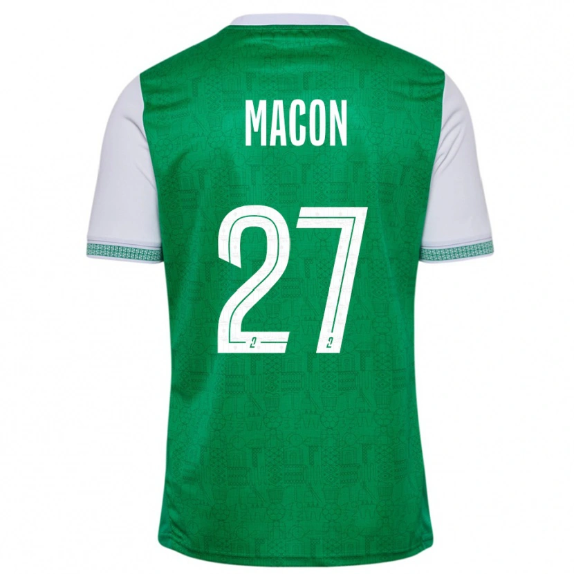 Danxen Kvinnor Yvann Maçon #27 Grön Vit Hemmatröja Matchtröjor 2025/26 Tröjor T-Tröja
