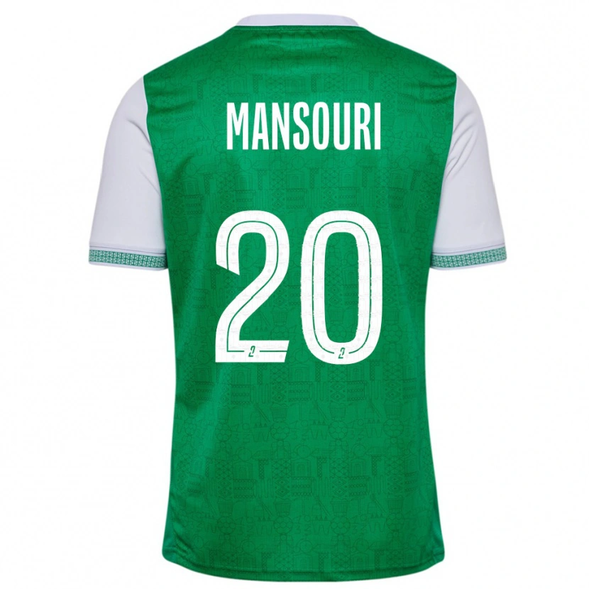 Danxen Kvinnor Ilyes Mansouri #20 Grön Vit Hemmatröja Matchtröjor 2025/26 Tröjor T-Tröja