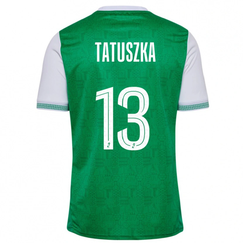 Danxen Kvinnor Maxence Tatuszka #13 Grön Vit Hemmatröja Matchtröjor 2025/26 Tröjor T-Tröja