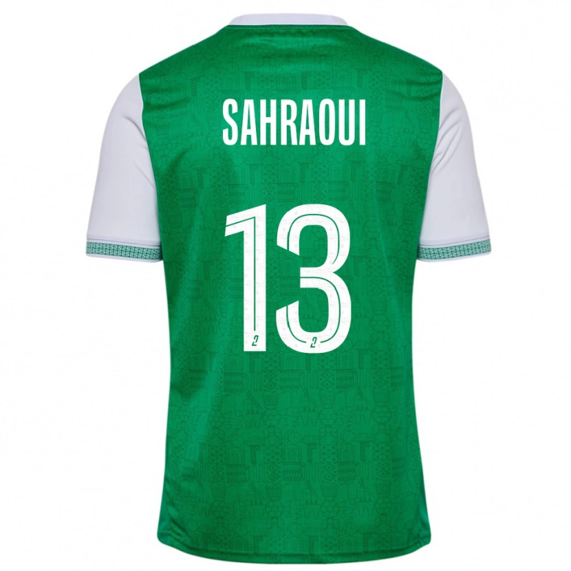 Danxen Kvinnor Jebryl Sahraoui #13 Grön Vit Hemmatröja Matchtröjor 2025/26 Tröjor T-Tröja