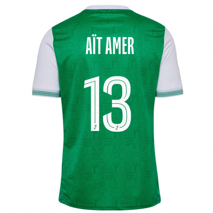 Danxen Kvinnor Rayan Aït Amer #13 Grön Vit Hemmatröja Matchtröjor 2025/26 Tröjor T-Tröja