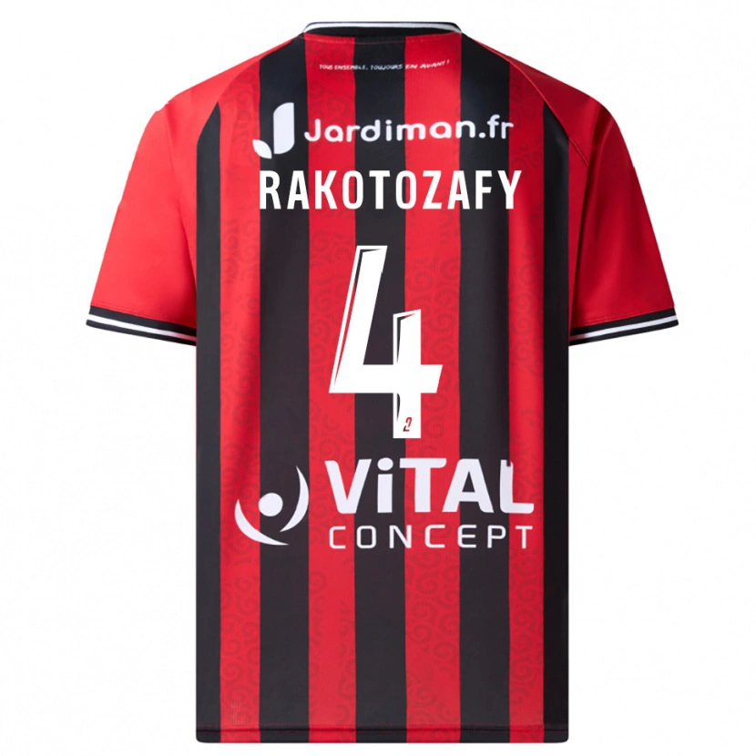 Danxen Kvinnor Lucas Rakotozafy #4 Röd Svart Hemmatröja Matchtröjor 2025/26 Tröjor T-Tröja
