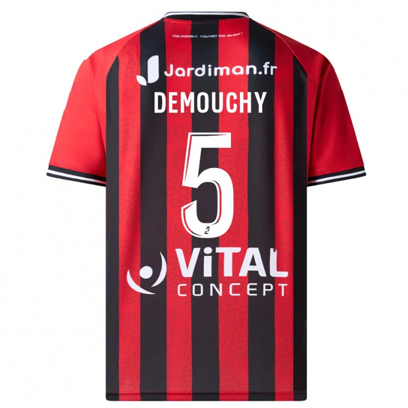 Danxen Kvinnor Albin Demouchy #5 Röd Svart Hemmatröja Matchtröjor 2025/26 Tröjor T-Tröja