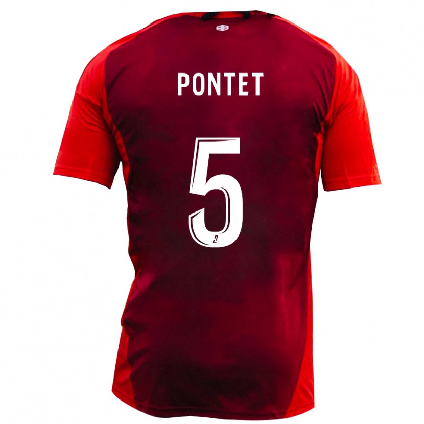 Danxen Kvinnor Arthur Pontet #5 Rött Bourgogne Hemmatröja Matchtröjor 2025/26 Tröjor T-Tröja