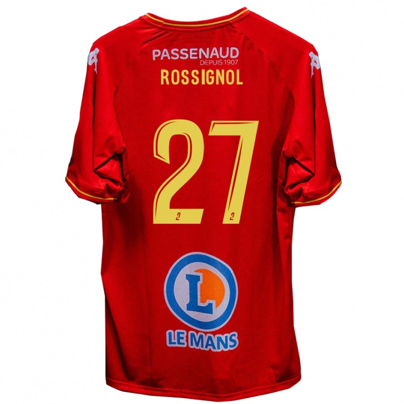 Danxen Kvinnor Martin Rossignol #27 Röd Gul Hemmatröja Matchtröjor 2025/26 Tröjor T-Tröja