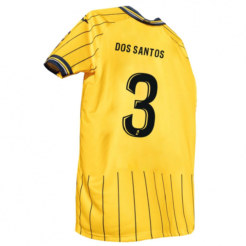 Danxen Kvinnor Enzo Dos Santos #3 Gul Marin Hemmatröja Matchtröjor 2025/26 Tröjor T-Tröja
