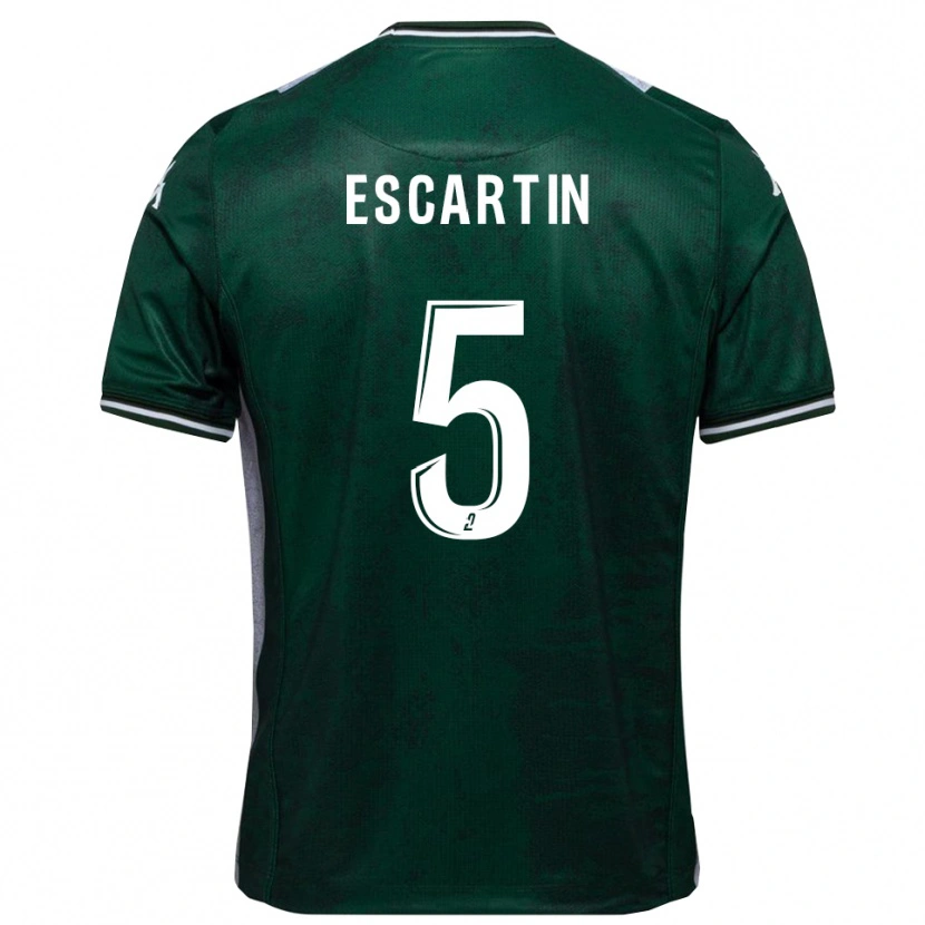 Danxen Kvinnor Josué Escartin #5 Grön Vit Hemmatröja Matchtröjor 2025/26 Tröjor T-Tröja