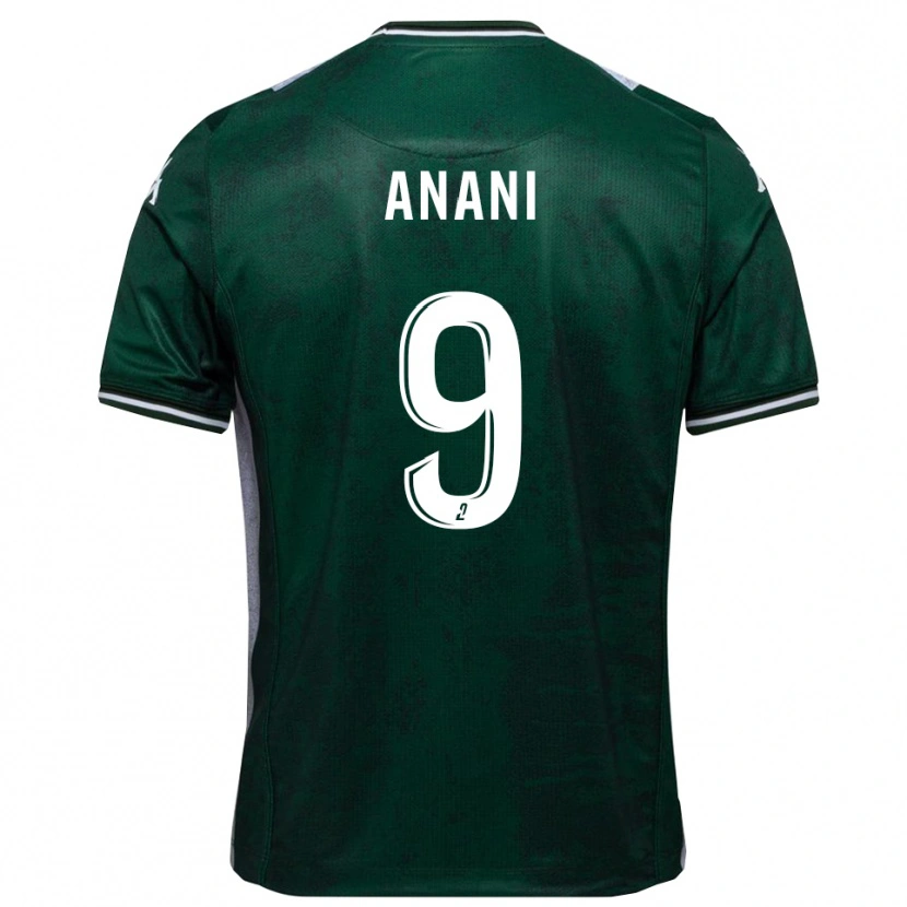Danxen Kvinnor Achille Anani #9 Grön Vit Hemmatröja Matchtröjor 2025/26 Tröjor T-Tröja