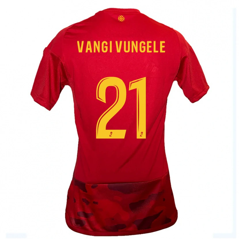Danxen Kvinnor Dylan Vangi #21 Röd Gul Hemmatröja Matchtröjor 2025/26 Tröjor T-Tröja