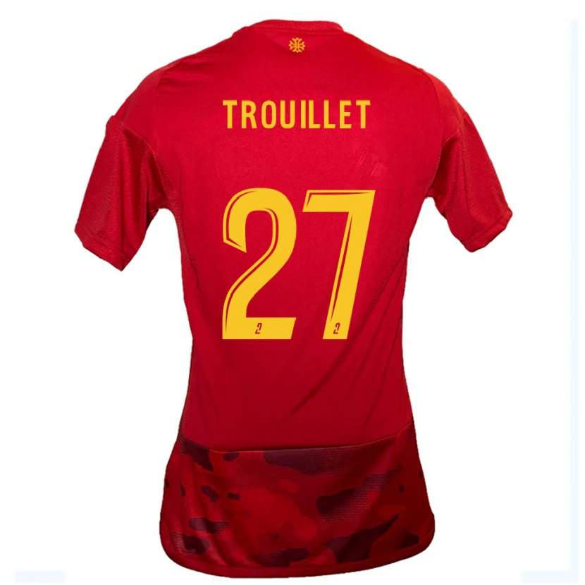 Danxen Kvinnor Alexis Trouillet #27 Röd Gul Hemmatröja Matchtröjor 2025/26 Tröjor T-Tröja