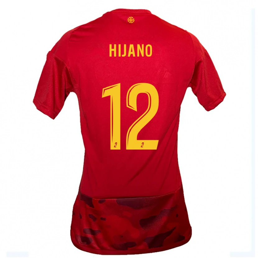 Danxen Kvinnor Noa Hijano #12 Röd Gul Hemmatröja Matchtröjor 2025/26 Tröjor T-Tröja