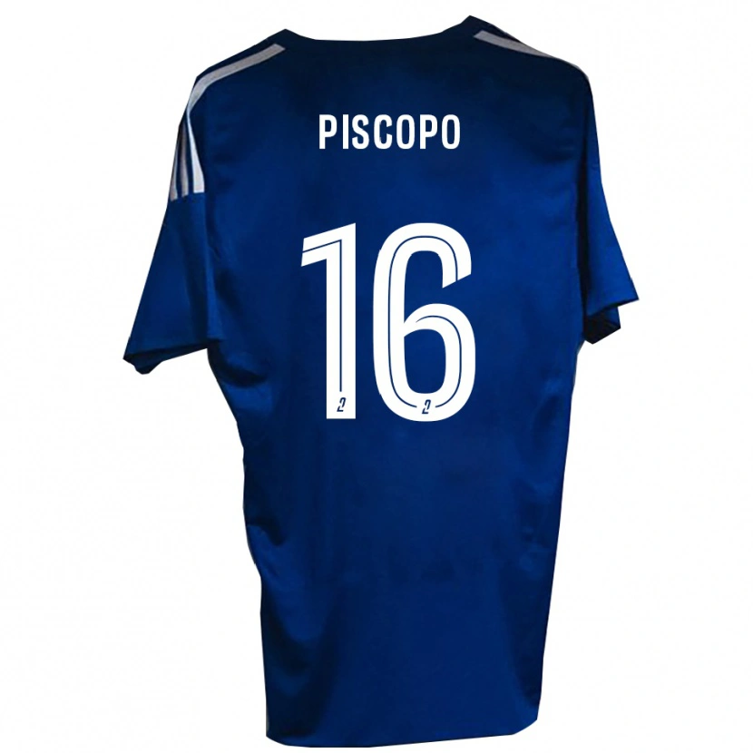 Danxen Kvinnor Ange Piscopo #16 Blå Vit Hemmatröja Matchtröjor 2025/26 Tröjor T-Tröja