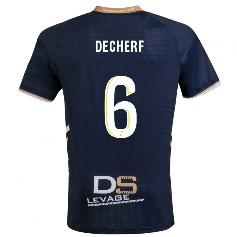 Danxen Kvinnor Marco Decherf #6 Marin Guld Hemmatröja Matchtröjor 2025/26 Tröjor T-Tröja