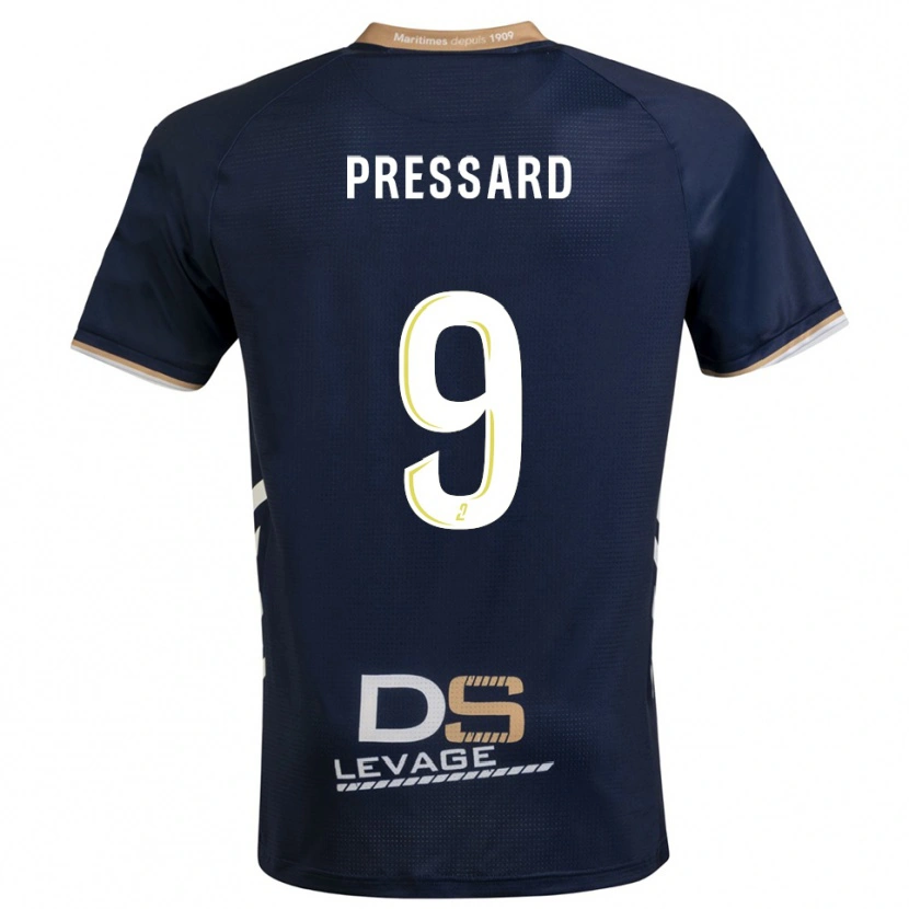 Danxen Kvinnor Alan Pressard #9 Marin Guld Hemmatröja Matchtröjor 2025/26 Tröjor T-Tröja