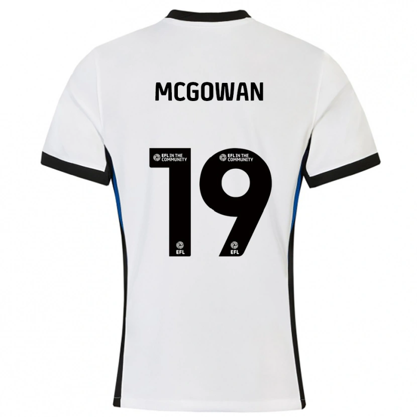 Danxen Kvinnor Tegan Mcgowan #19 Vit Blå Bortatröja Matchtröjor 2025/26 Tröjor T-Tröja