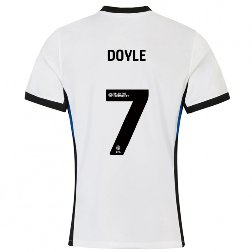 Danxen Kvinnor Tommy Doyle #7 Vit Blå Bortatröja Matchtröjor 2025/26 Tröjor T-Tröja