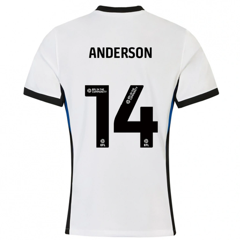Danxen Kvinnor Keshi Anderson #14 Vit Blå Bortatröja Matchtröjor 2025/26 Tröjor T-Tröja