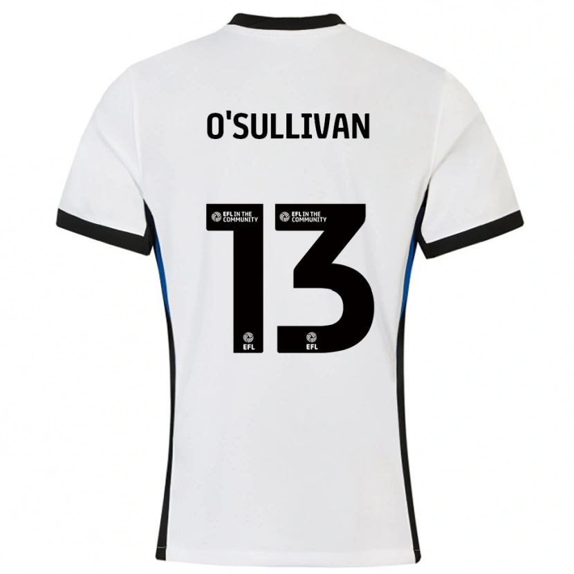 Danxen Kvinnor William O'sullivan #13 Vit Blå Bortatröja Matchtröjor 2025/26 Tröjor T-Tröja
