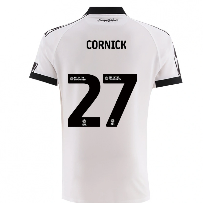 Danxen Kvinnor Harry Cornick #27 Vitt Svart Bortatröja Matchtröjor 2025/26 Tröjor T-Tröja