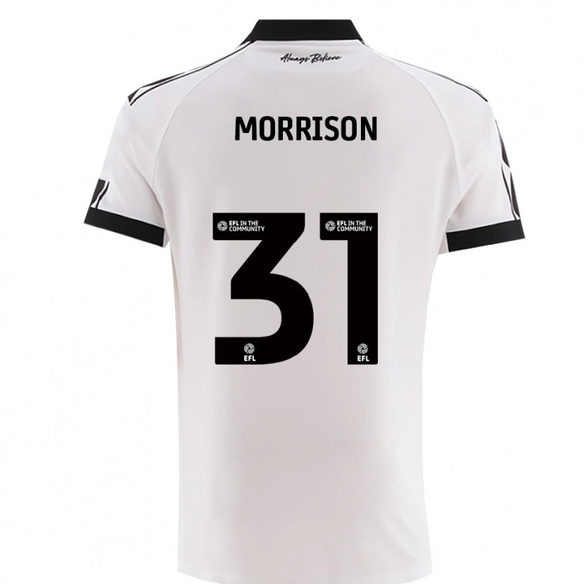 Danxen Kvinnor Elijah Morrison #31 Vitt Svart Bortatröja Matchtröjor 2025/26 Tröjor T-Tröja