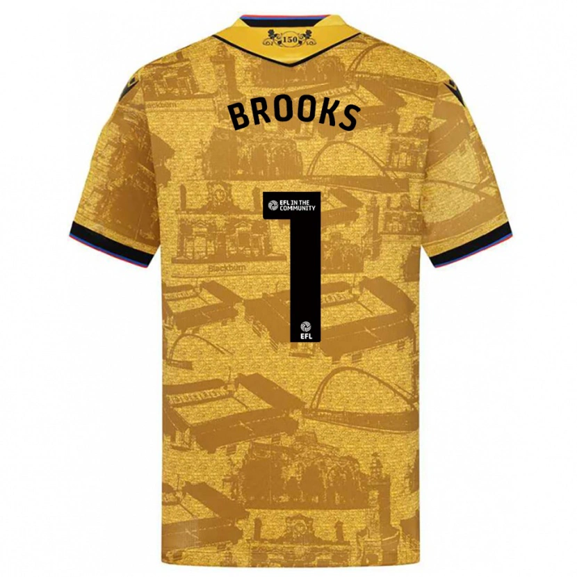 Danxen Kvinnor Alexandra Brooks #1 Guld Svart Bortatröja Matchtröjor 2025/26 Tröjor T-Tröja
