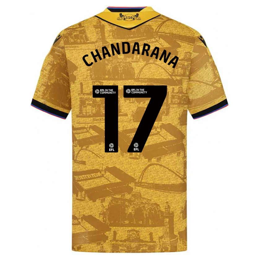Danxen Kvinnor Millie Chandarana #17 Guld Svart Bortatröja Matchtröjor 2025/26 Tröjor T-Tröja