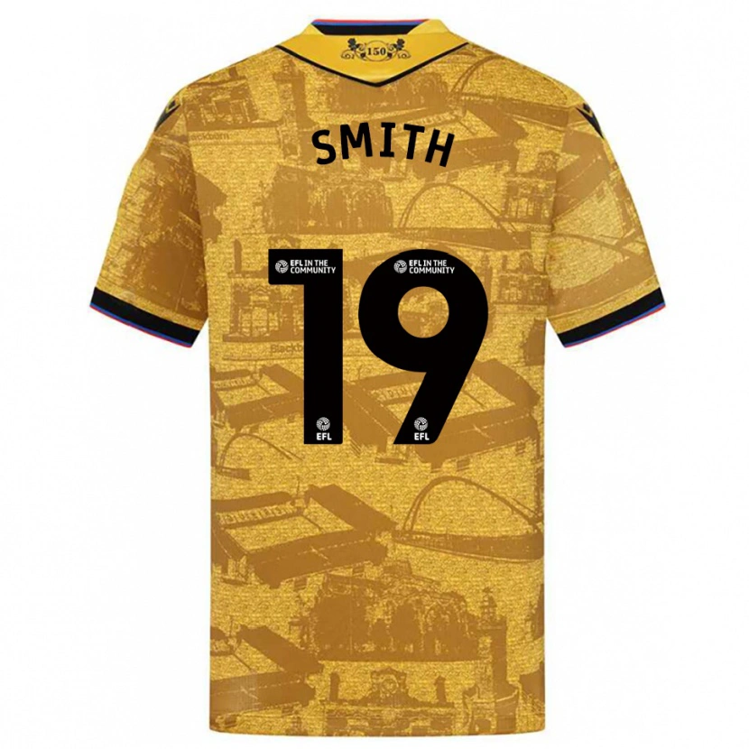 Danxen Kvinnor Evie Smith #19 Guld Svart Bortatröja Matchtröjor 2025/26 Tröjor T-Tröja