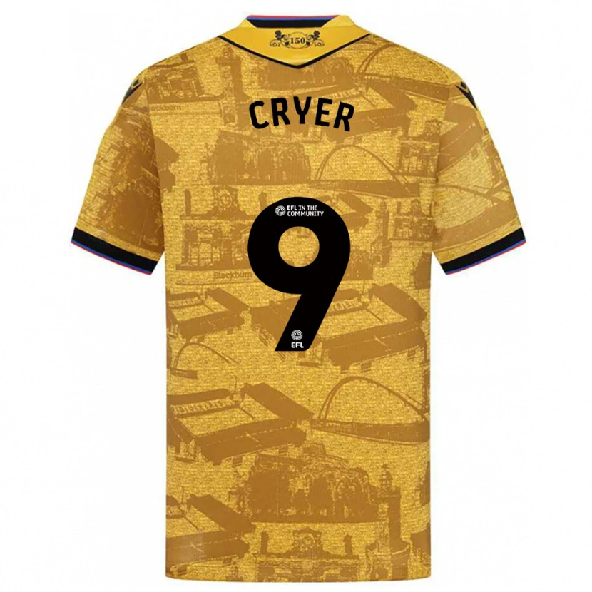 Danxen Kvinnor Tom Cryer #9 Guld Svart Bortatröja Matchtröjor 2025/26 Tröjor T-Tröja