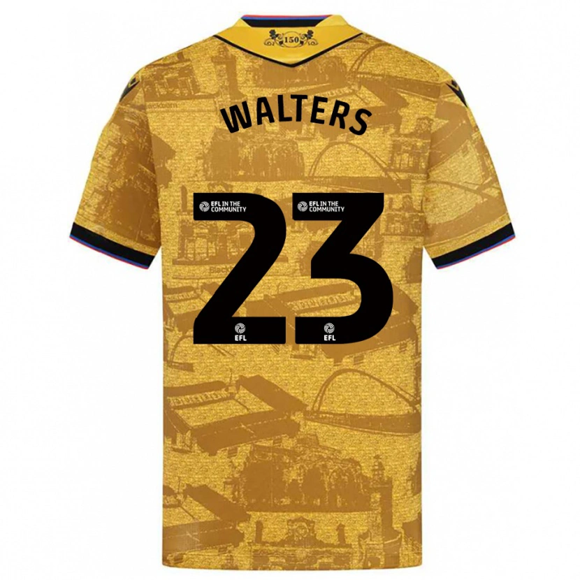 Danxen Kvinnor Georgia Walters #23 Guld Svart Bortatröja Matchtröjor 2025/26 Tröjor T-Tröja