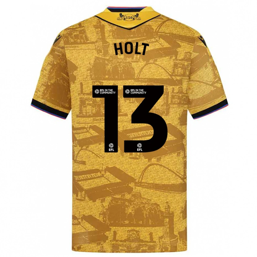 Danxen Kvinnor Harry Holt #13 Guld Svart Bortatröja Matchtröjor 2025/26 Tröjor T-Tröja