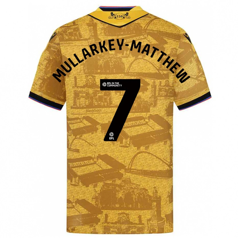 Danxen Kvinnor Lorenze Mullarkey-Matthews #7 Guld Svart Bortatröja Matchtröjor 2025/26 Tröjor T-Tröja
