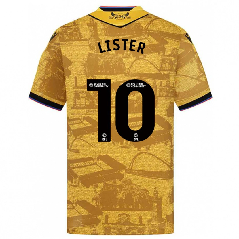 Danxen Kvinnor Harry Lister #10 Guld Svart Bortatröja Matchtröjor 2025/26 Tröjor T-Tröja